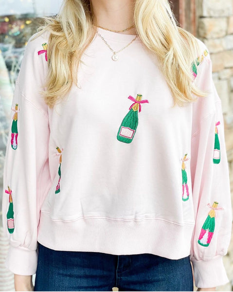 Champagne Bottle Sweatshirt