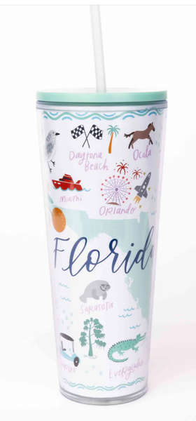 Florida Straw Tumbler