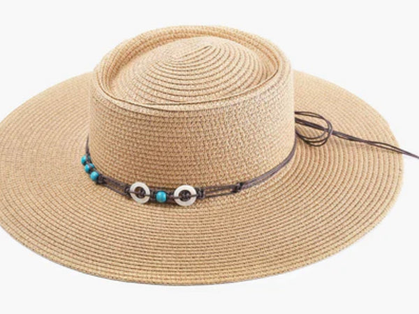 Brianna Wide Brim Boater Hat