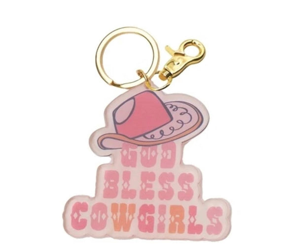 Key Chain God Bless Cowgirls