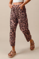 Pink Leopard Barrel Pant