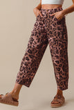 Pink Leopard Barrel Pant