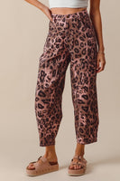 Pink Leopard Barrel Pant