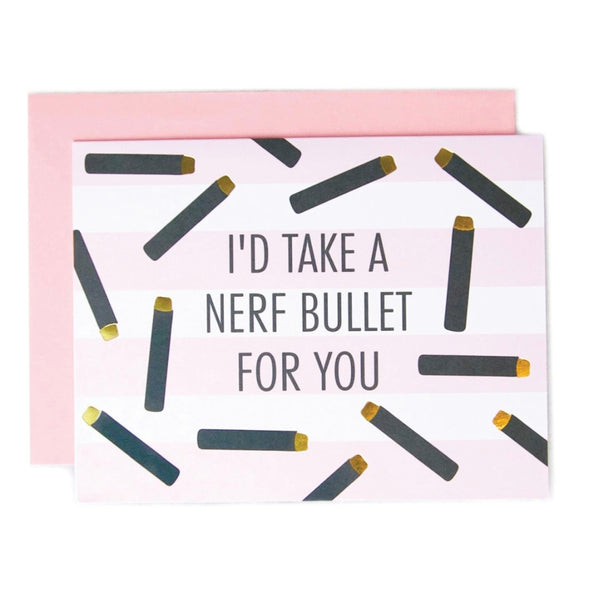 Greeting Card - Nerf Bullet